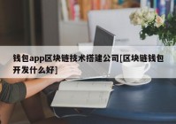 钱包app区块链技术搭建公司[区块链钱包开发什么好]